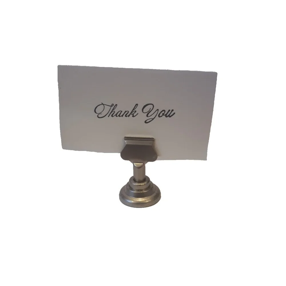 Silver Table Number Card Place Holders 12pk 1.5x1 Party Wedding Holiday Occasion